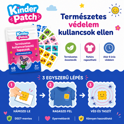 KinderPatch - Természetes Kullancsriasztó Tapaszok Gyermekeknek