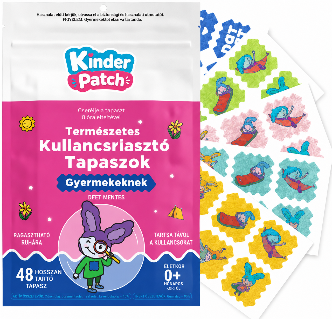 KinderPatch - Természetes Kullancsriasztó Tapaszok Gyermekeknek