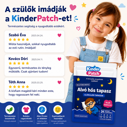 KinderPatch – Alvó Hős Illóolajos Tapaszok Gyermekeknek